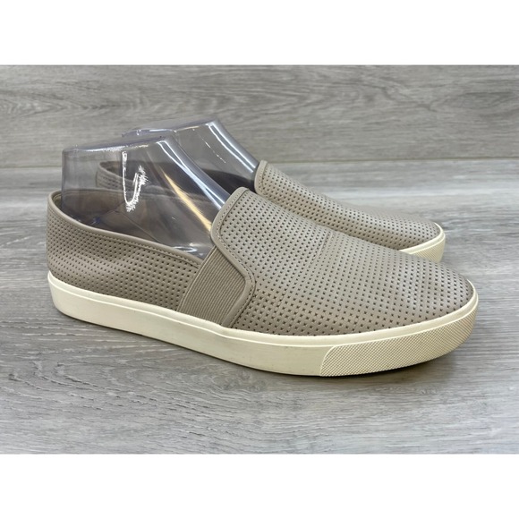 Vince Shoes - Vince‎ Blair Women's Sneaker Gray 9.5 Perforated Leather Slip-On Casual Shoes